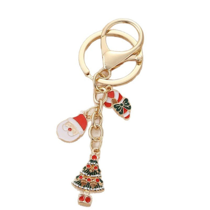 Wholesale Christmas  Snowflake Christmas Tree Keychain