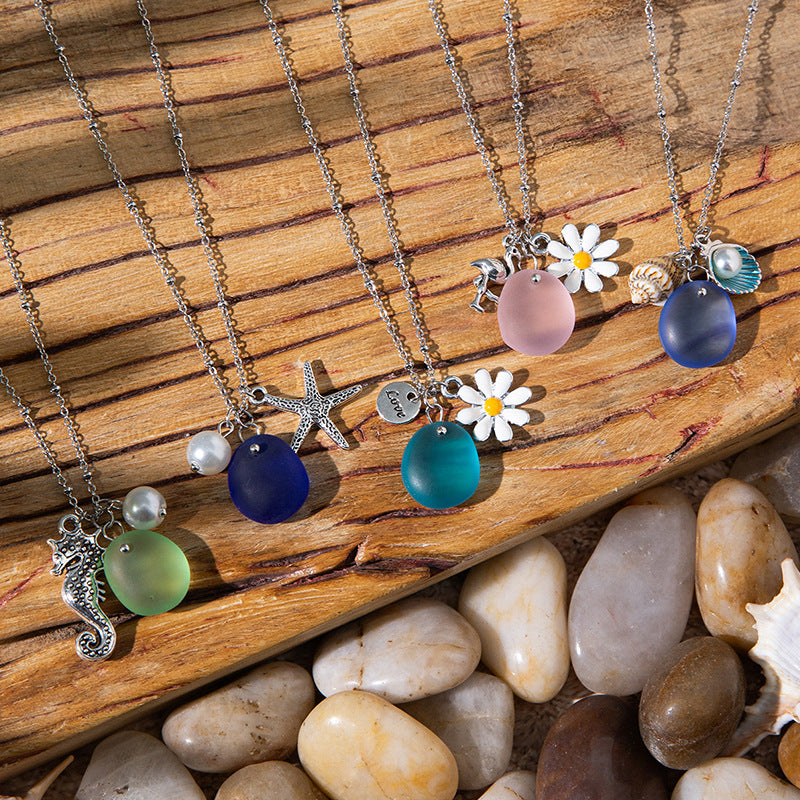 Wholesale  Ocean Vacation Style Starfish Shell Pendant Necklace