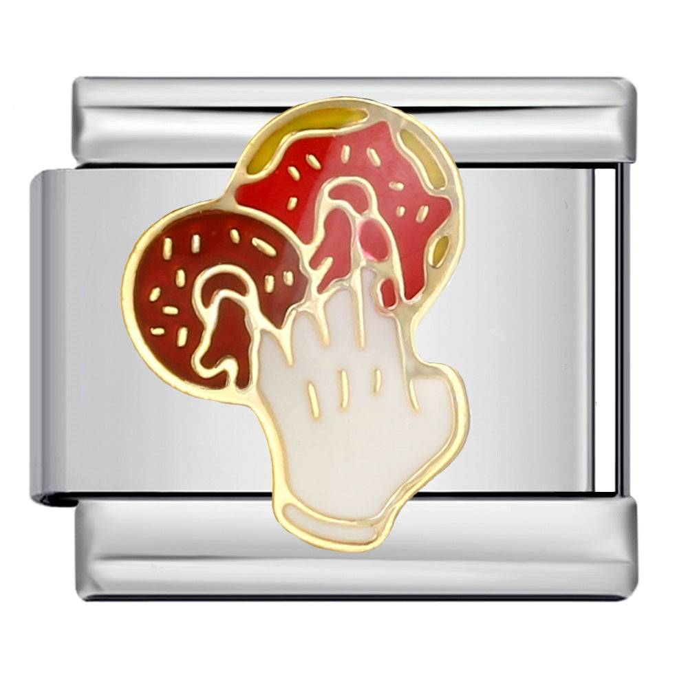 Wholesale Italian Charm Bracelet 9mm DIY Splicing Removable Bow Element Stainless Steel Composable Bracelet