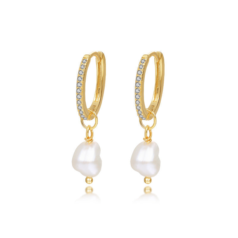 Wholesale Sterling Silver Natural Pearl Earrings