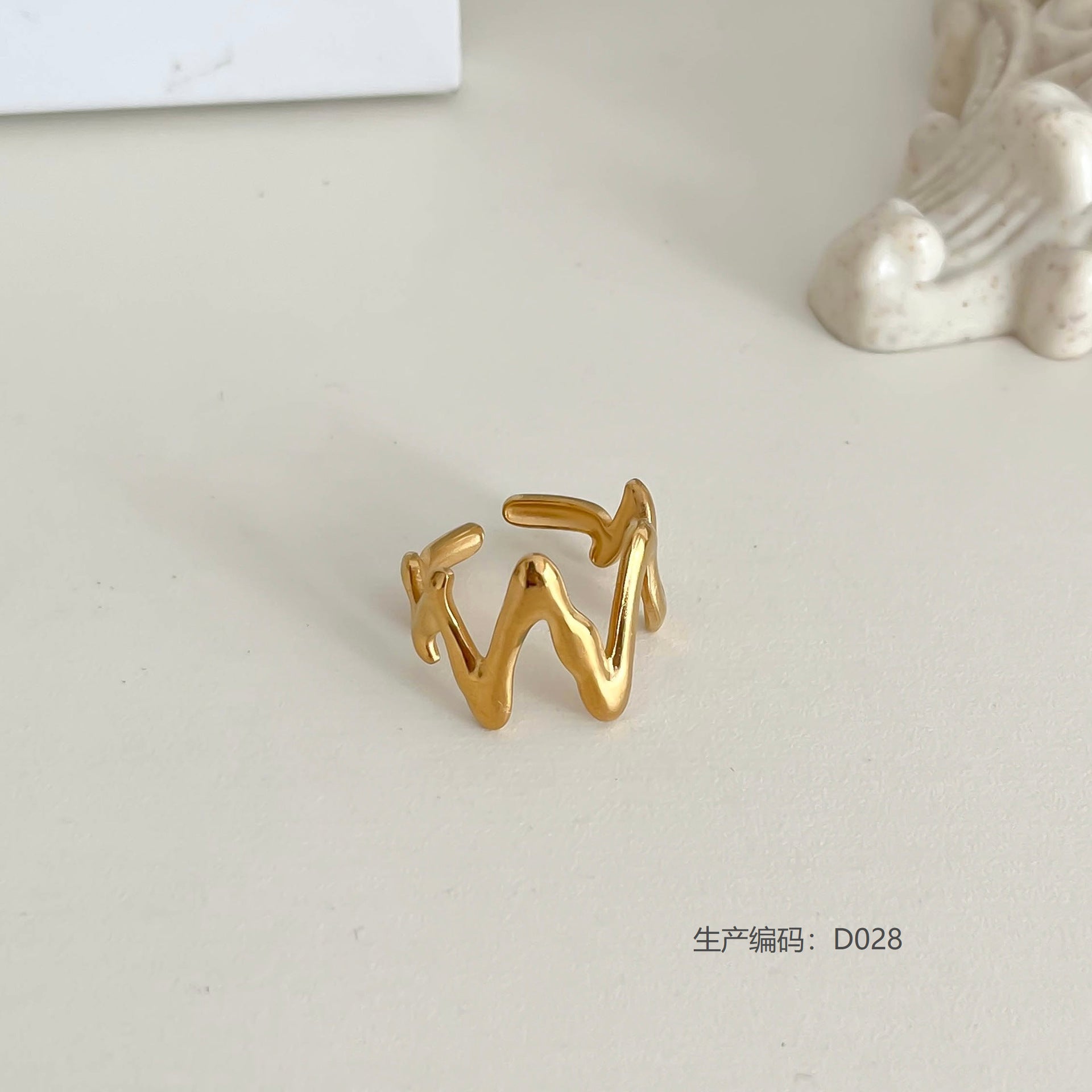 Wholesale Geometric Stainless Steel Ring,  Electroplated,  Boutique Resale Jewelry Accessory