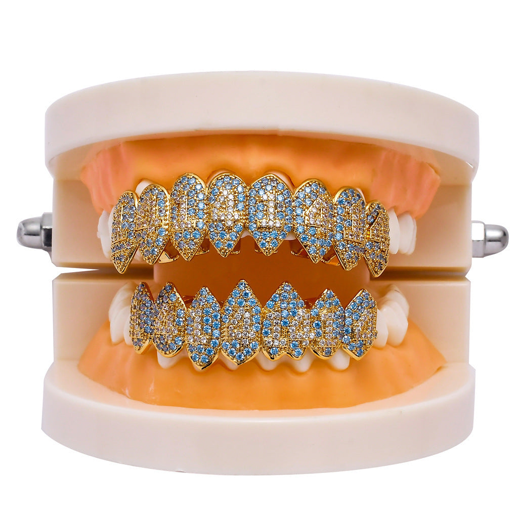 Wholesale Grillz Micro-Inlaid Zircon Hip-Hop Resale Jewelry Accessory
