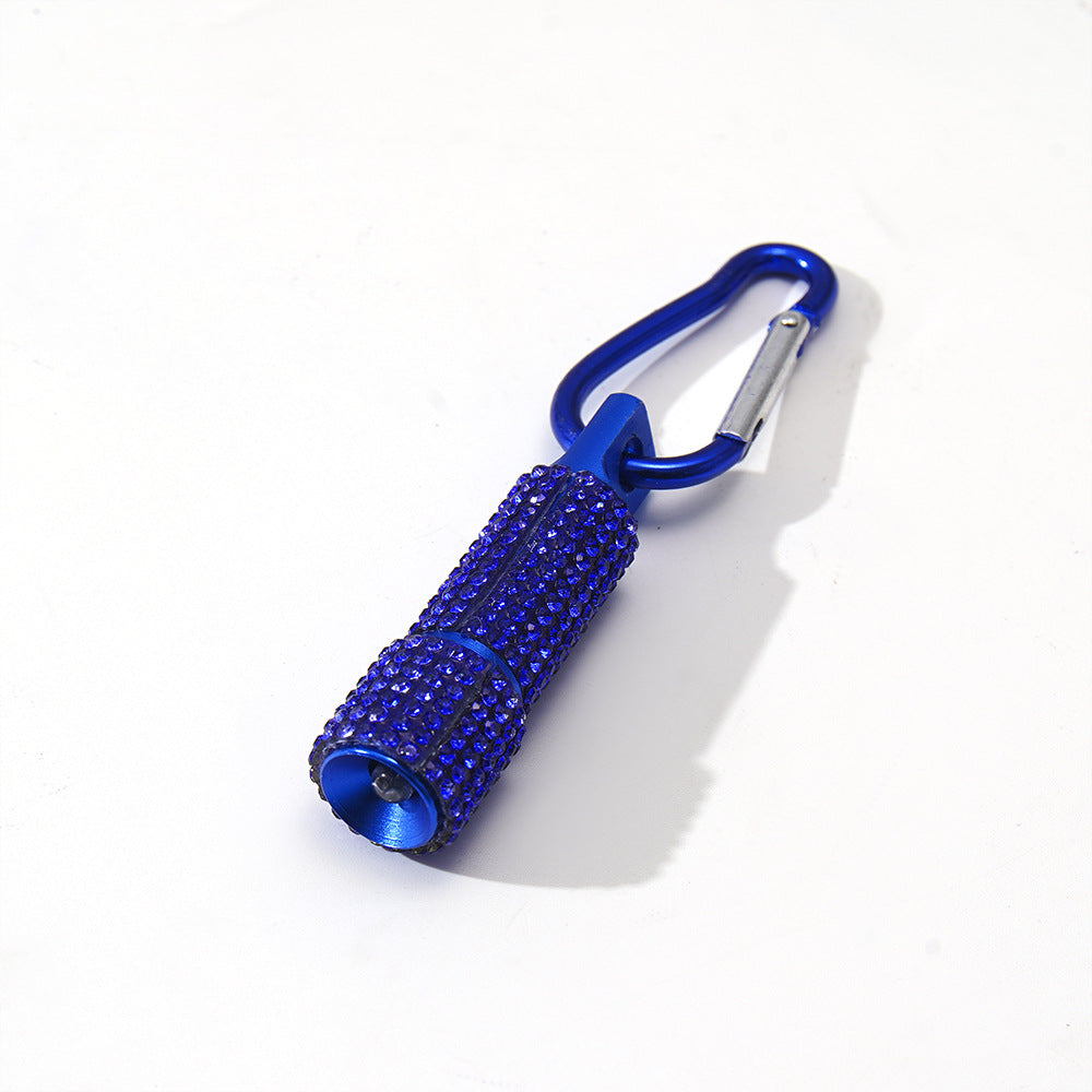 Wholesale New LED Fashion Diamond Mini Flashlight Carabiner Mini Emergency Flashlight Keychain Pendant ACC-KC-ZhiYa008