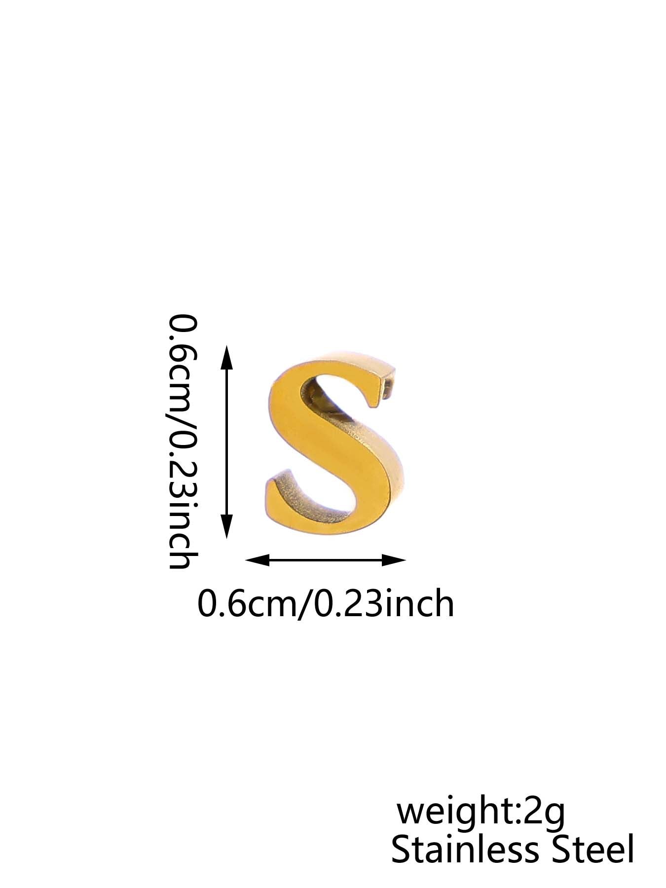 Wholesale 26 English letters stainless steel mirror polished pendant