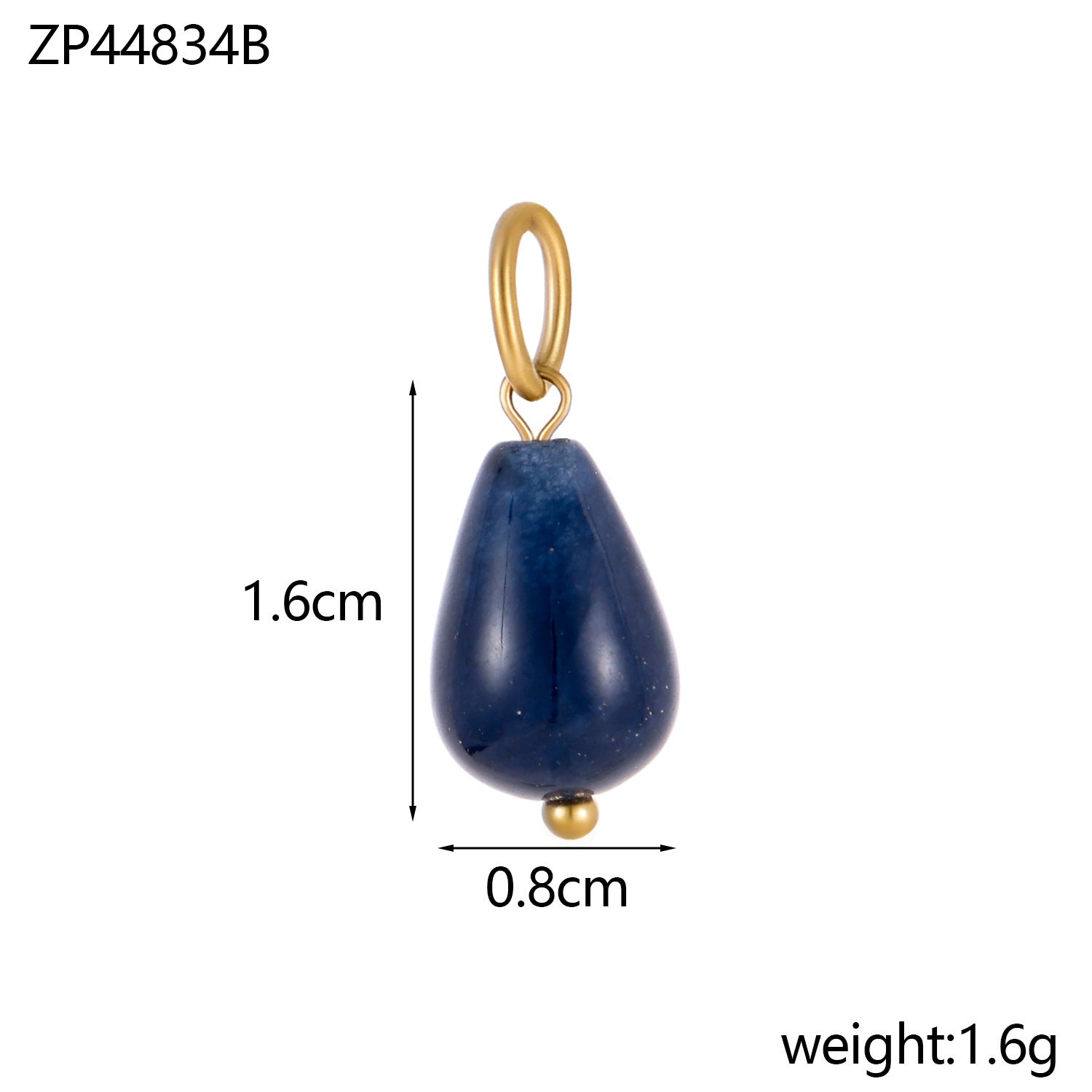 Wholesale DIY 12-color natural stone hanging ring chain pendant