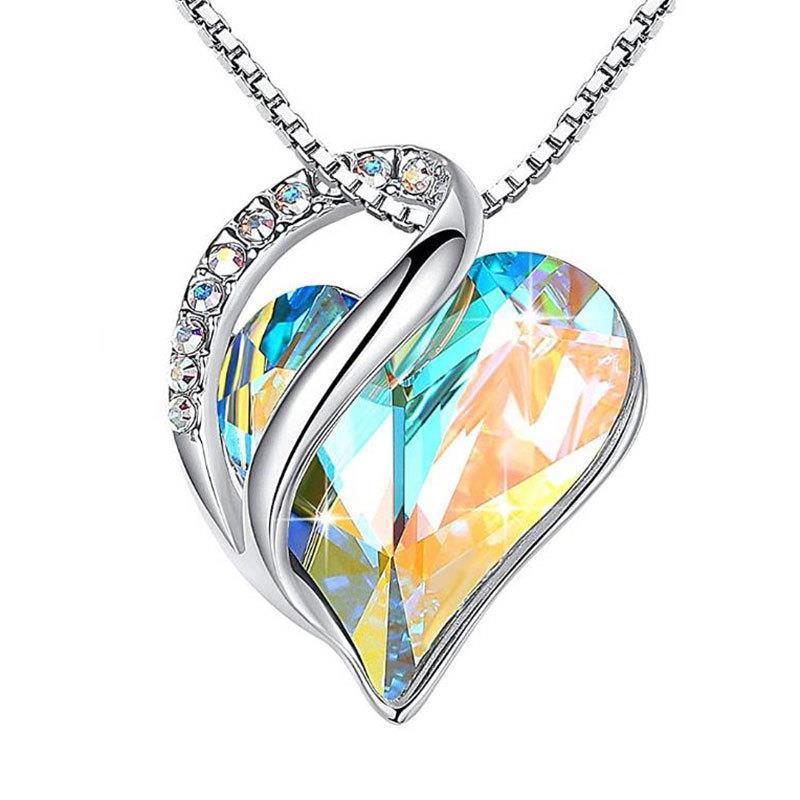 Wholesale Fashion Crystal Necklace Pendant Ocean Heart Love Necklace
