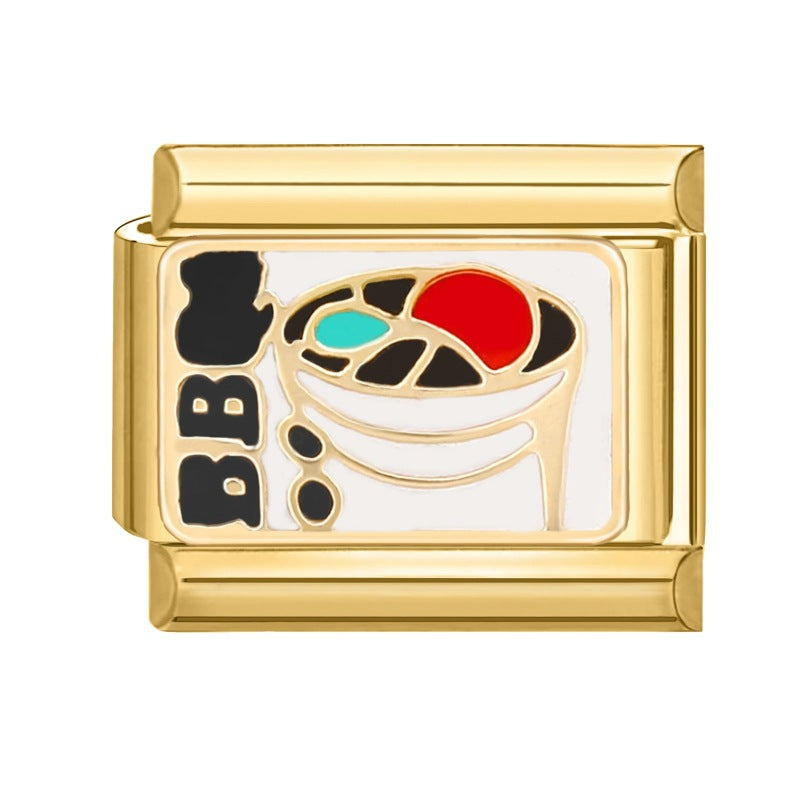 Wholesale Italian charm bracelet 9 facial mask DIY splicing removable stainless steel com posable bracelet