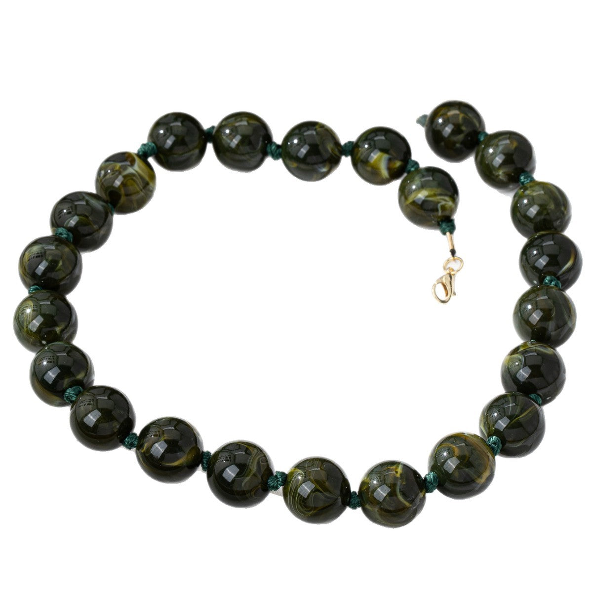 Wholesale Modern Boho Handmade Resin Cloud Bead Necklace For Women Mahogany Boutique Jewelry Accessory