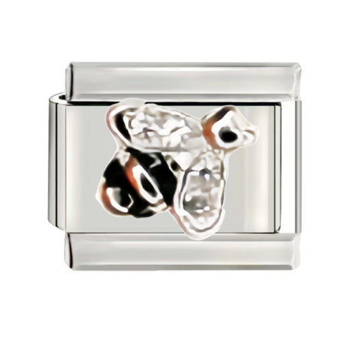 Wholesale talian Charm Starter Bracelets DIY square Single Section Creative Stainless Steel Composable Bracelet