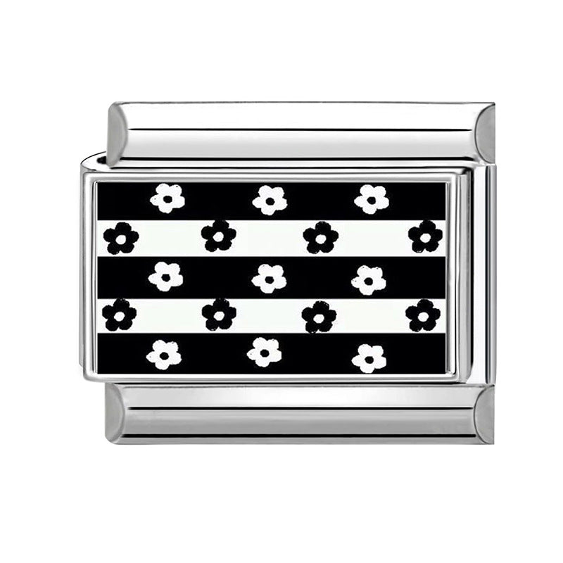 Wholesale 9mm Italian Charm Starter Bracelets DIY square Single Section Creative Stainless Steel Composable Bracelet