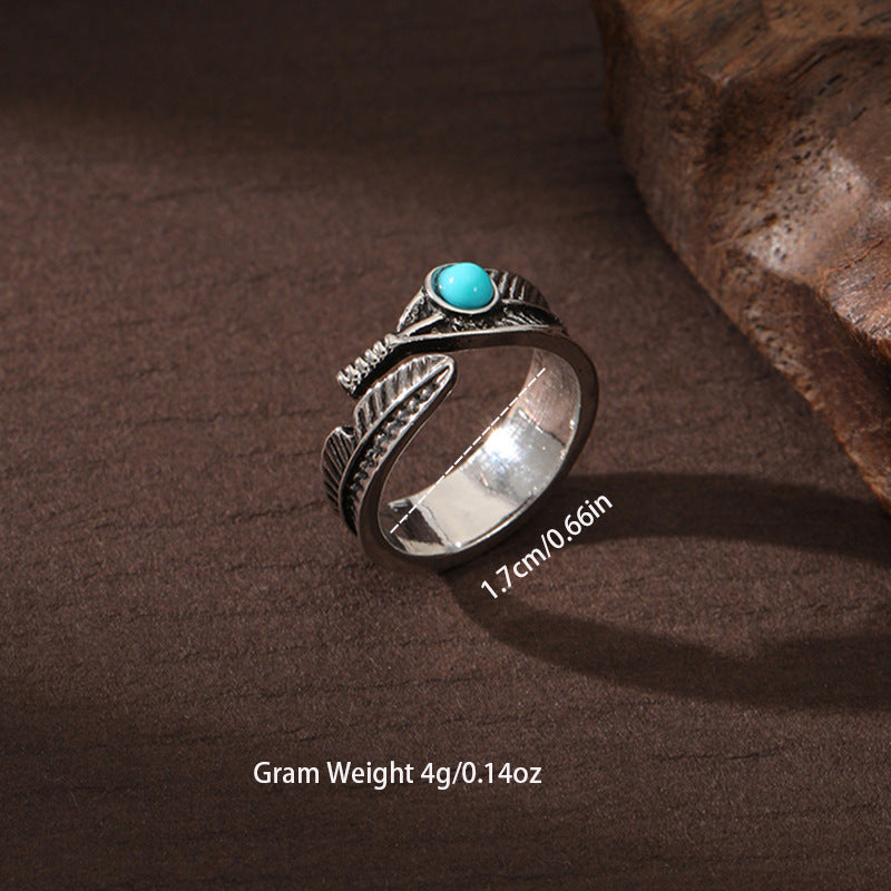 Wholesale Men's Hip-hop Style Retro Zinc Alloy Open Adjustable Ring ACC-RS-YunJ016