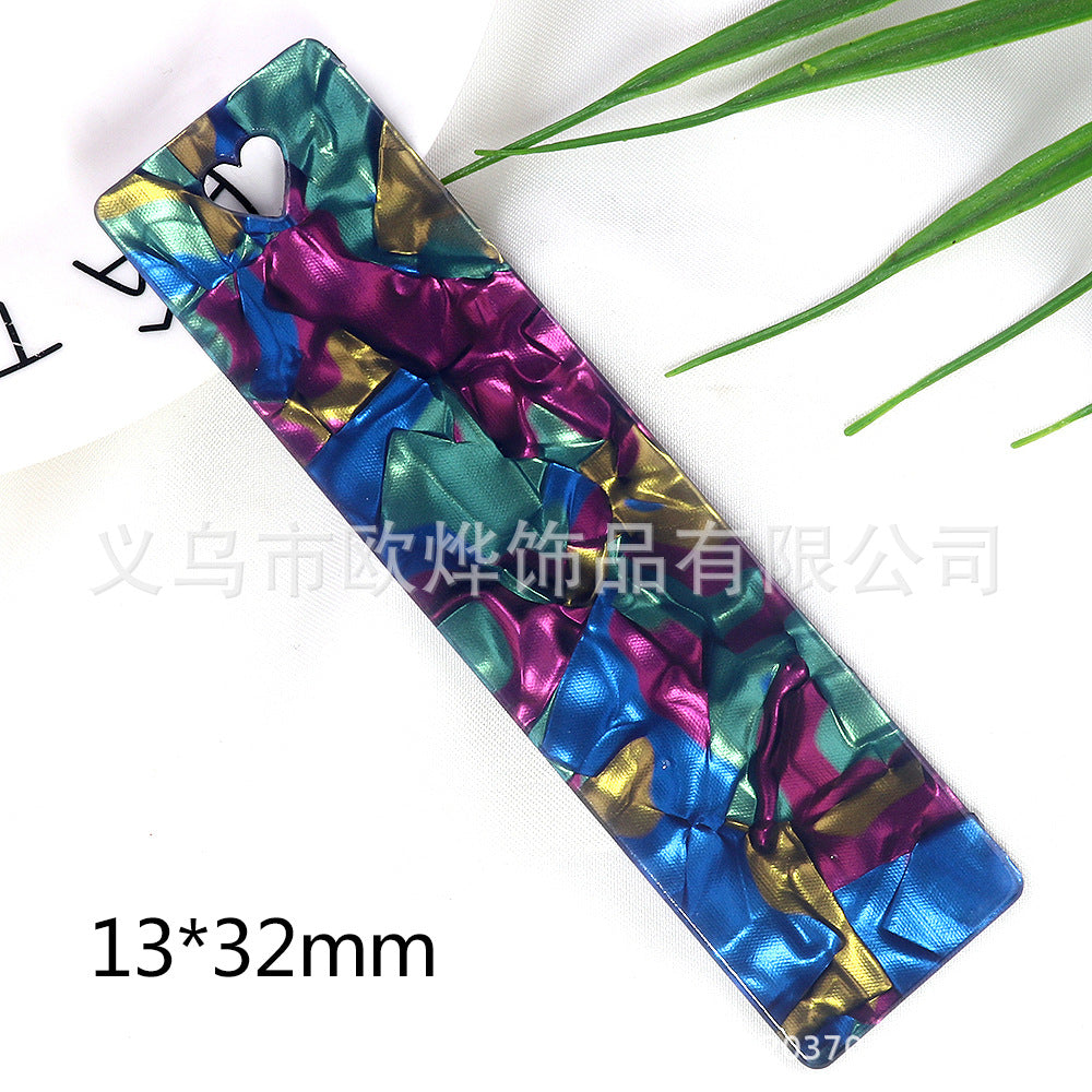 Wholesale 10PCS DIY Textured Acrylic Heart-shaped Bookmark with Keyhole Design
