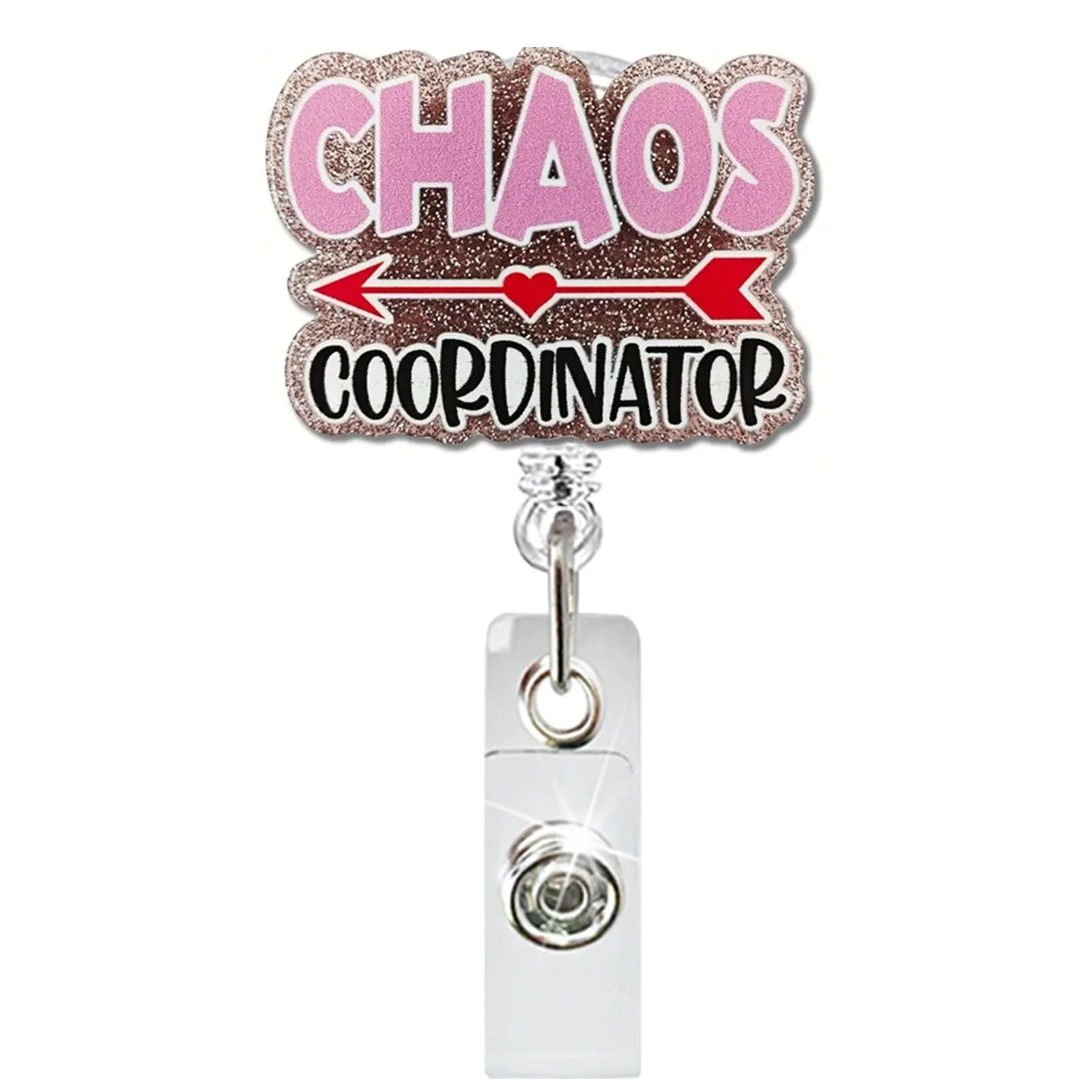 Wholesale Acrylic Badge Reel Keychain with Fun Pattern