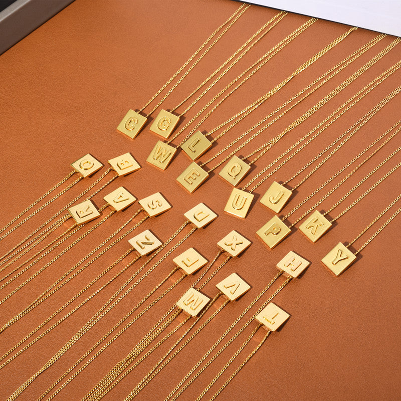 Wholesale English Letter Necklace Gold Pendant Clavicle Chain ACC-NE-XinDong001