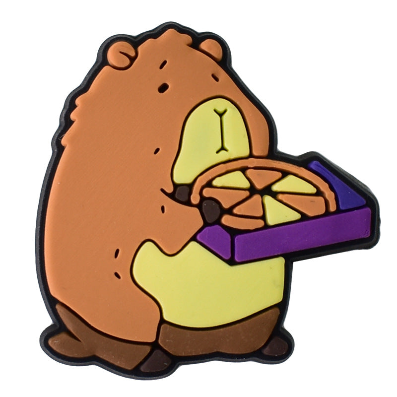 Wholesale Random 100pcs Cartoon Cute Small Animal PVC Soft Rubber Shoe Buckle Decoration ACC-SC-RYY063