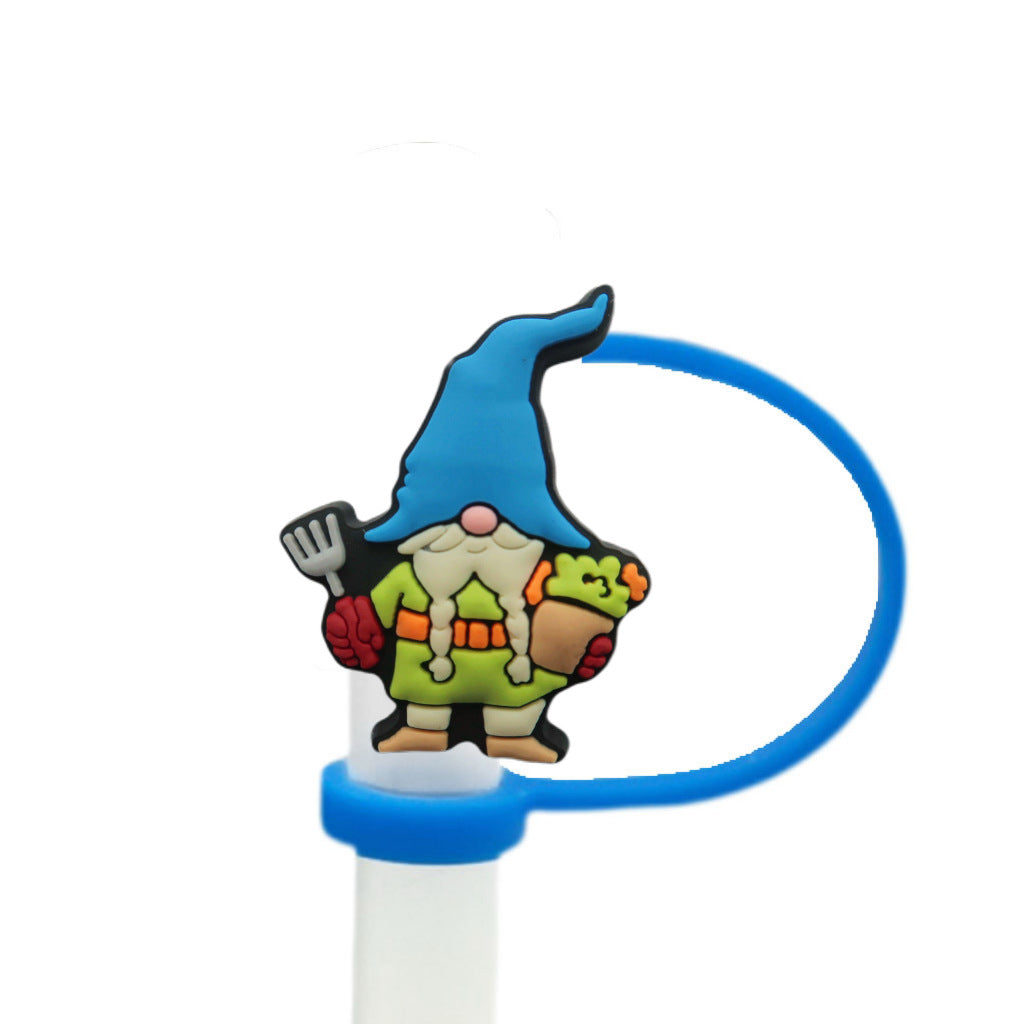 Wholesale 10pcs Christmas Series Cute Cartoon Party  Straw Cover Straw Tube Cap