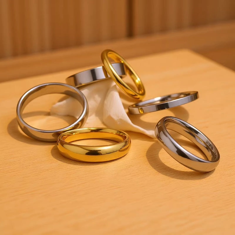 Wholesale Minimalist Stainless Steel Ring,  Fashion Accessory for Gift and Boutique Resale