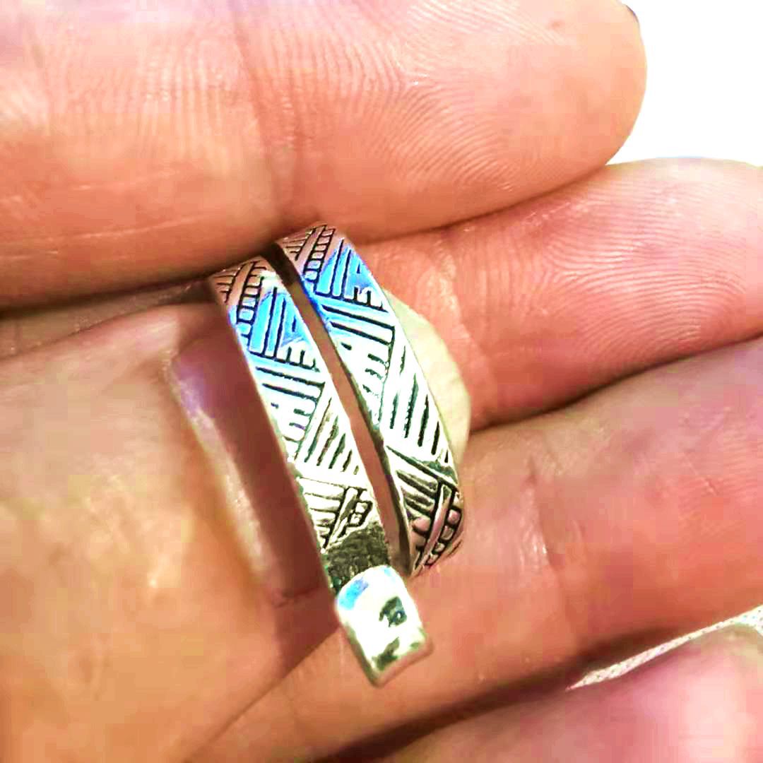 Wholesale Vintage Style Feather Flower Pattern Ring Set