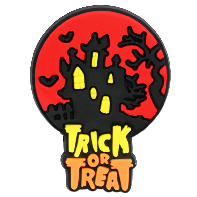 Wholesale Random 100pcs Halloween PVC Soft Rubber Shoe Buckle Decoration ACC-SC-RYY071