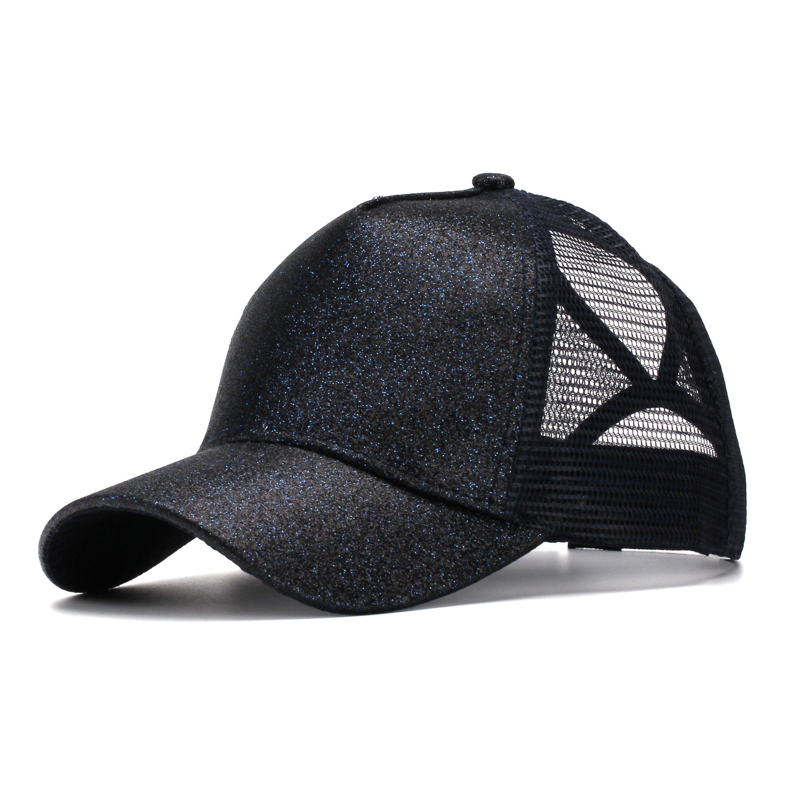 Wholesale Ponytail Cap Glitter Baseball Net Cap Peaked Cap ACC-HT-JingHong003