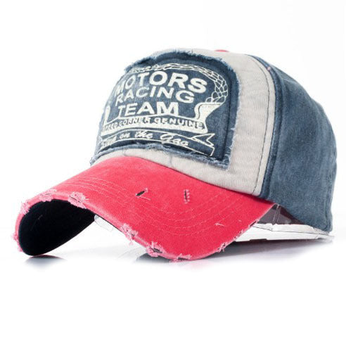 Wholesale Chic Distressed Motorcycle Baseball Cap Washed Trucker Hat For Outdoor Casual Wear