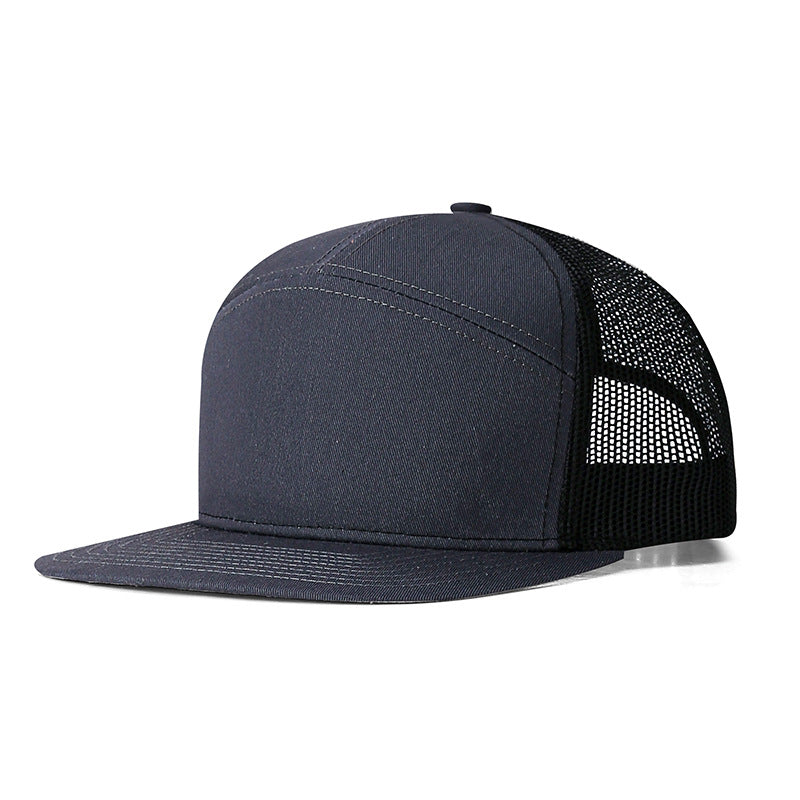 Wholesale Fabric Mesh Hats Breathable Trucker Hats Sun Visor Flat Brim Mesh Hats ACC-HT-ZhuoXing001