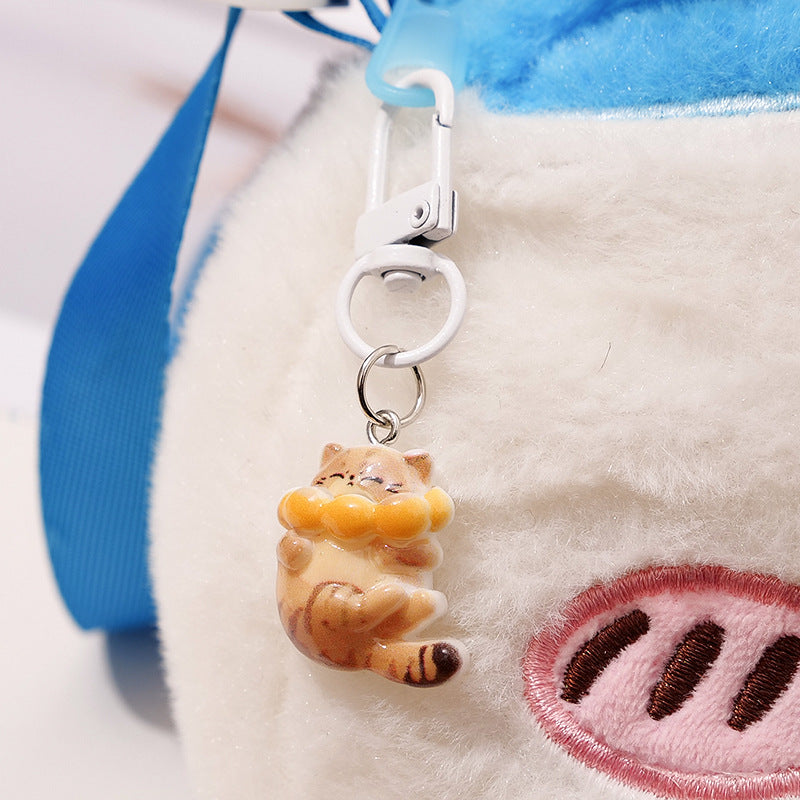 Wholesale Cartoon Cat Resin Keychain Car Key Accessory Party Gift