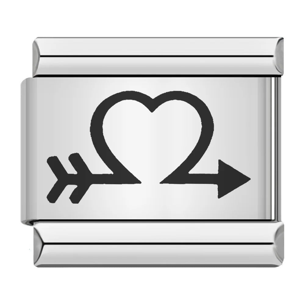 Wholesale 9mm Italian Charm Starter Bracelets DIY Laser Single Section Creative Stainless Steel Composable Bracelet