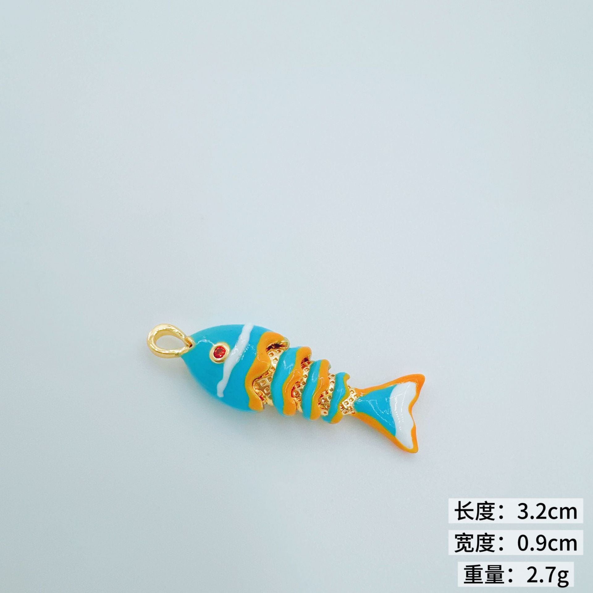 Wholesale Marine-Themed Gold-Plated Copper Enamel Pendants Fashion Accessory for DIY Jewelry