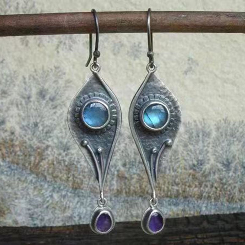 Wholesale Craftsman Handmade Blue Moonstone Earrings