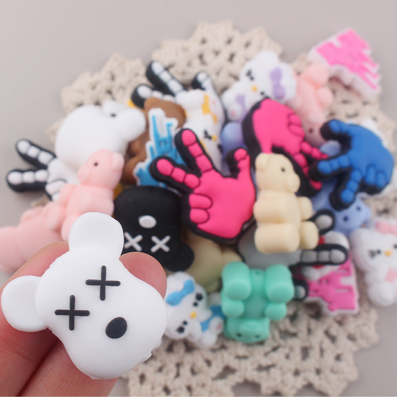 Wholesale Cartoon Cute Cartoon Silicone Bear Series Focal Beads DIY Bead Accessories