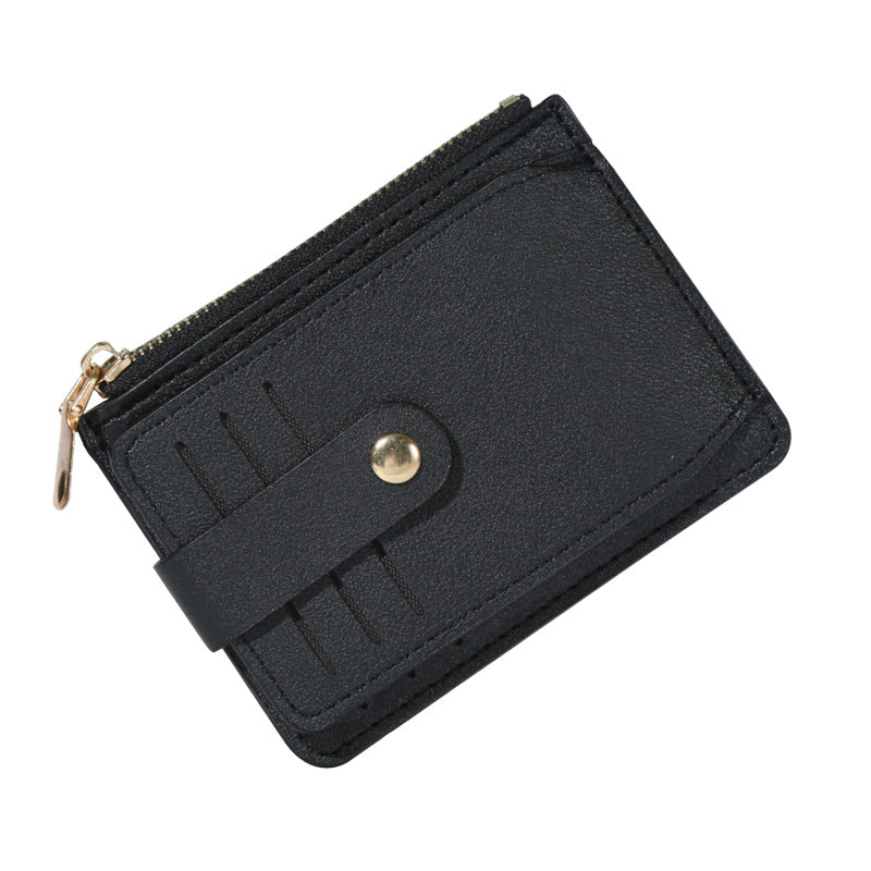 Wholesale PU Zipper Multi Slot Card Wallet Candy Color Everyday Fashion Accessory