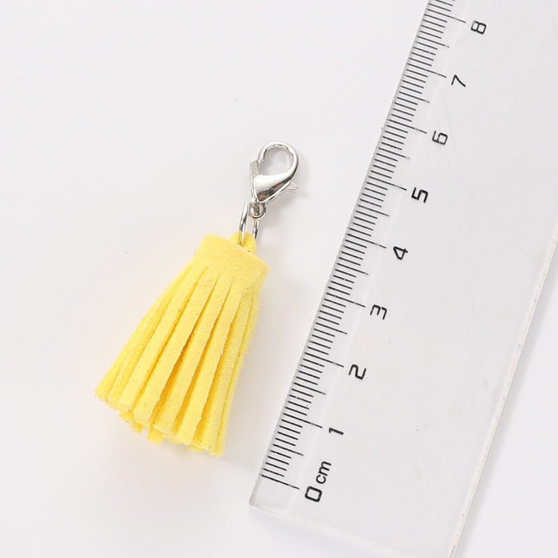 Wholesale Velvet Macaron Tassel Keychain Bags and Pendants ACC-KC-HuiMei008