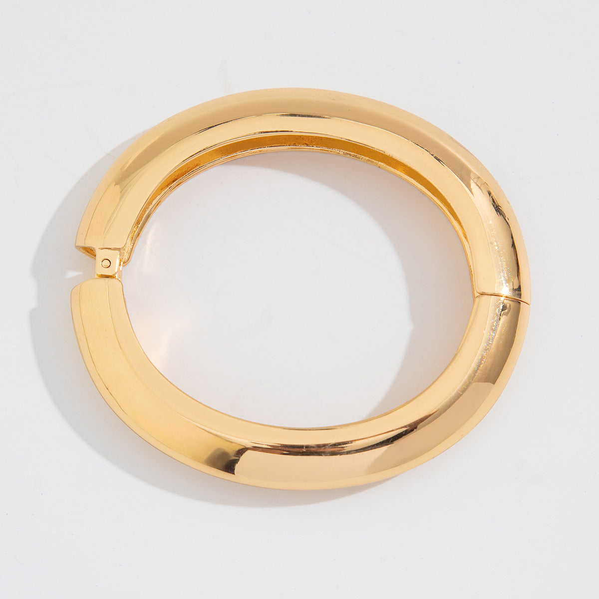 Wholesale Stacked disc double glossy irregular alloy Bracelet set