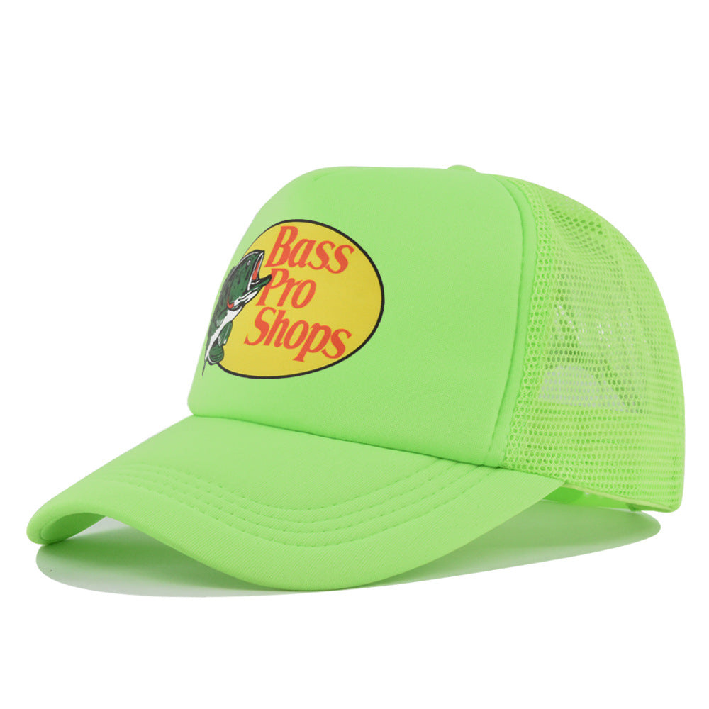 Wholesale Printed fish silk screen cap summer net Hat