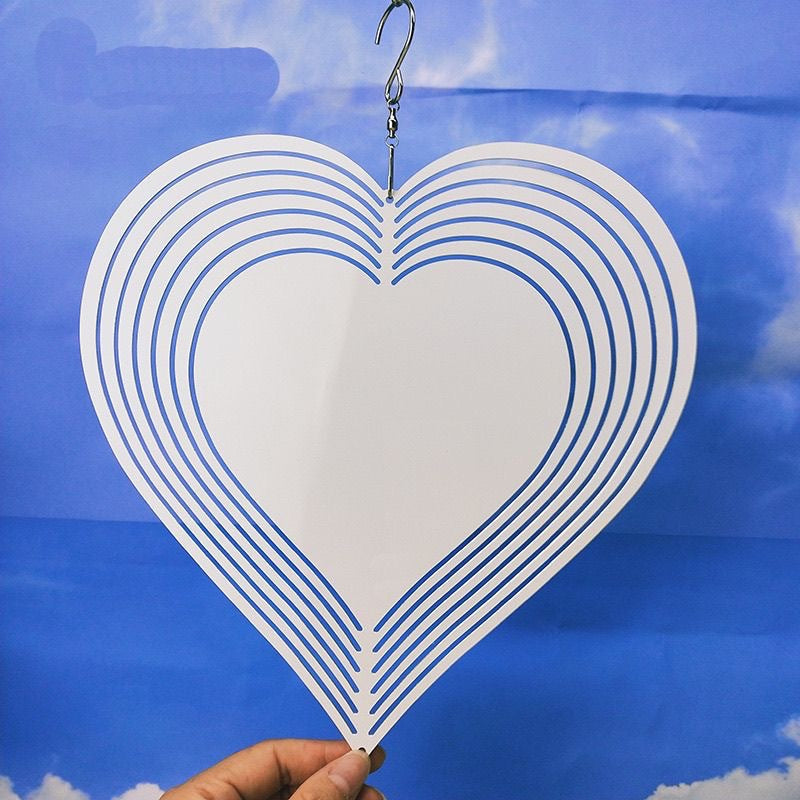 Wholesale Stainless Steel Heart-Shaped Rotating Wind Chime