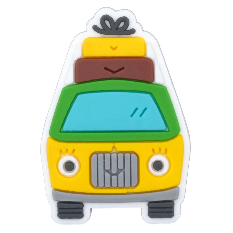 Wholesale Random 100pcs Cartoon Camping Series PVC Soft Rubber Shoe Buckle Decoration ACC-SC-RYY061