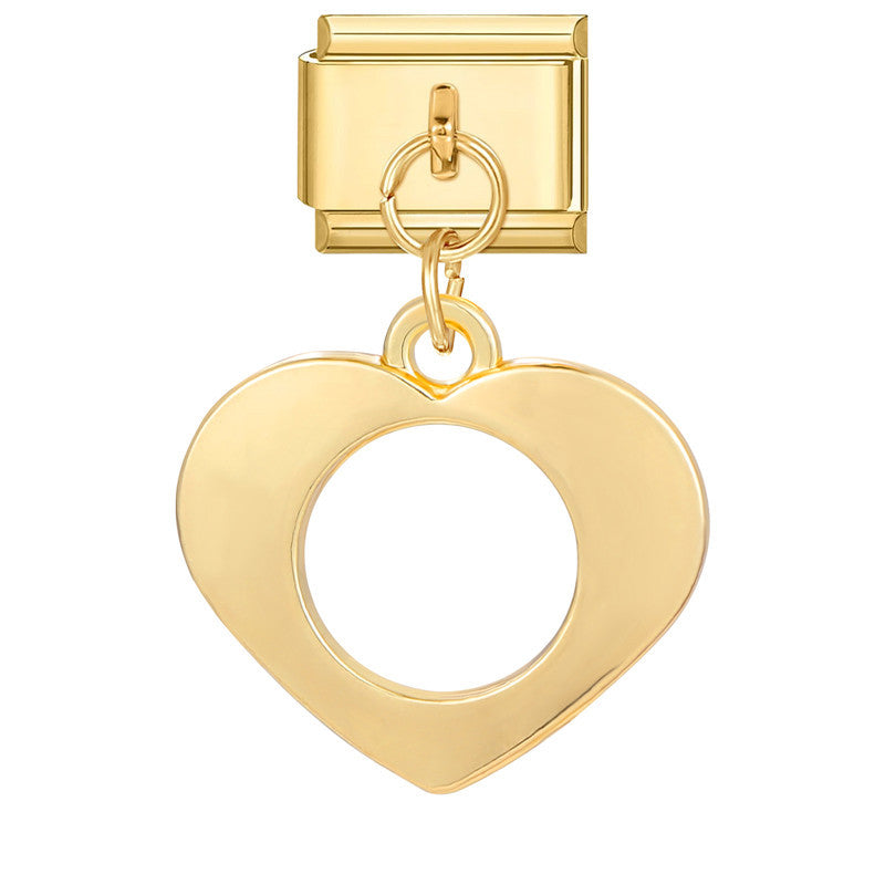 Wholesale Italian Charm Bracelet 9mm DIY Splicing Gold Pendant Titanium Steel Composable Bracelet