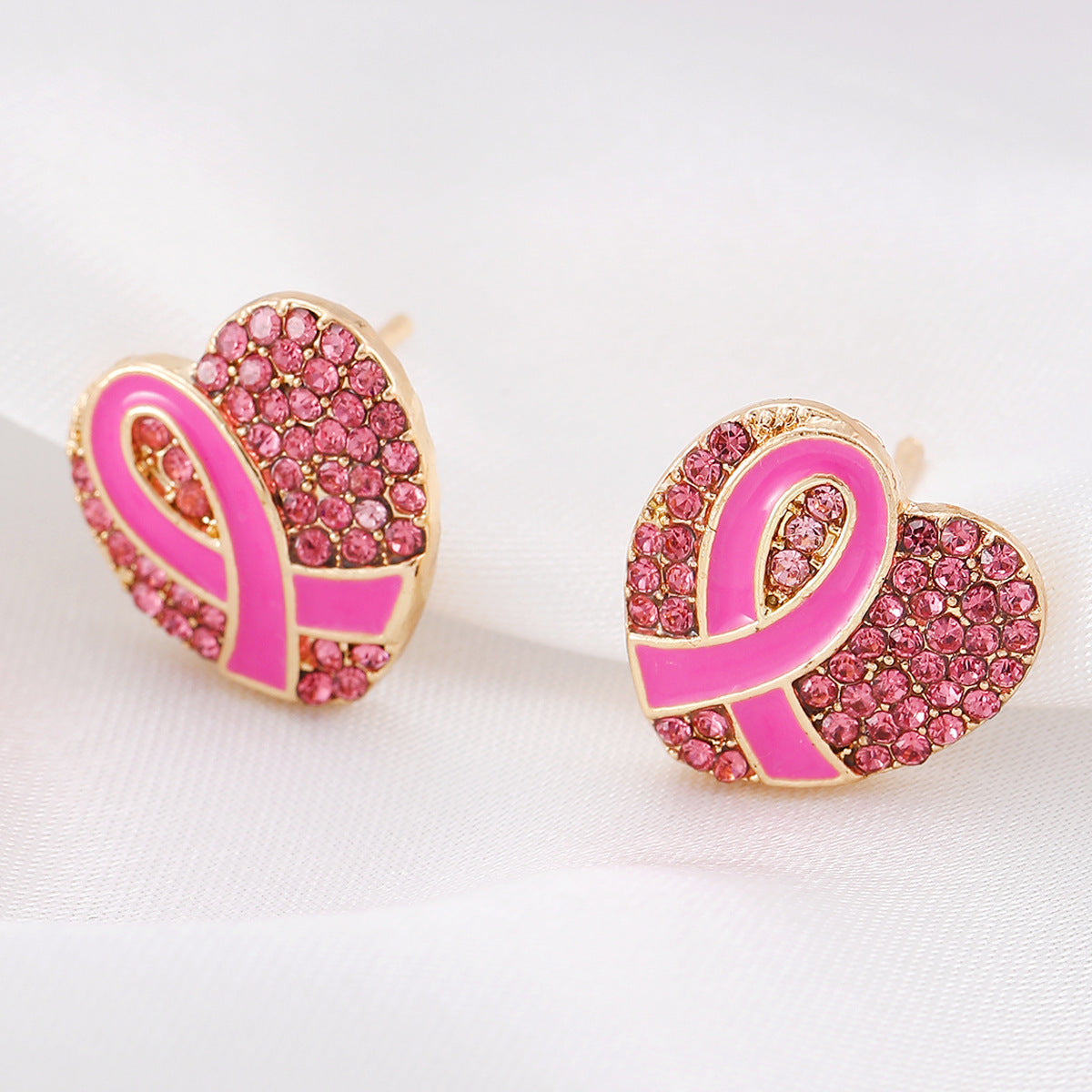 Wholesale Valentine's Day love earrings women's diamond heart shaped earrings