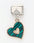 Wholesale 10pcs Italian Charm Bracelet 9mm DIY Splicing Malachite Heart Stainless Steel Composable Bracelet