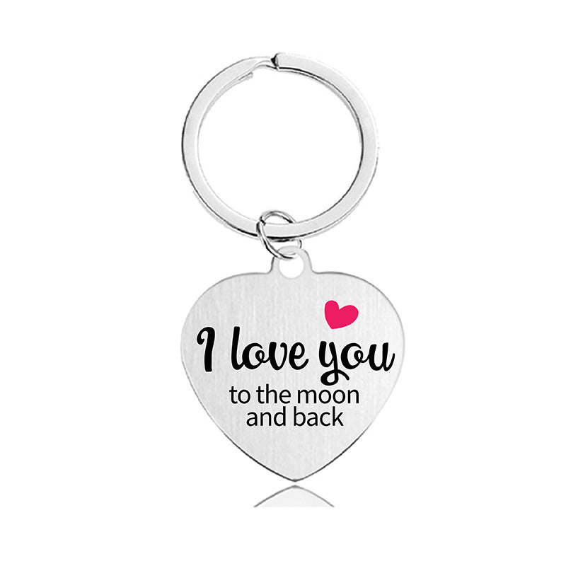 Wholesale Color Printing Family Affection Inspirational Gift Metal Keychain Creative Keychain ACC-KC-Ganggu023