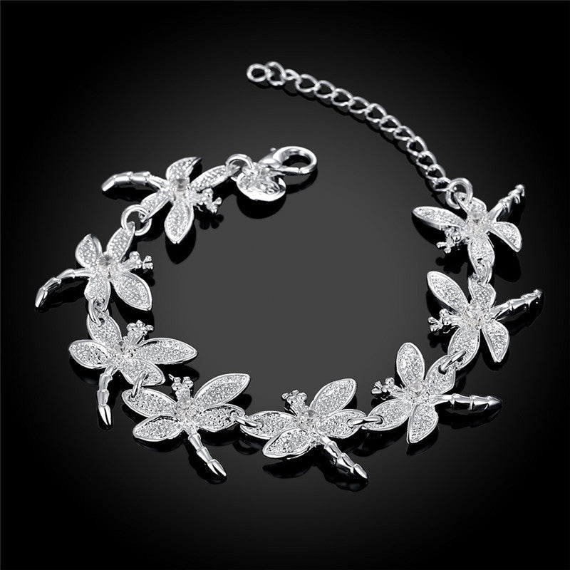 Wholesale Copper Electroplated Dragonfly Bracelet Women Fashion Jewelry Accessory
