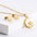 Wholesale stainless steel moon earrings stars pendant gold plated necklaces