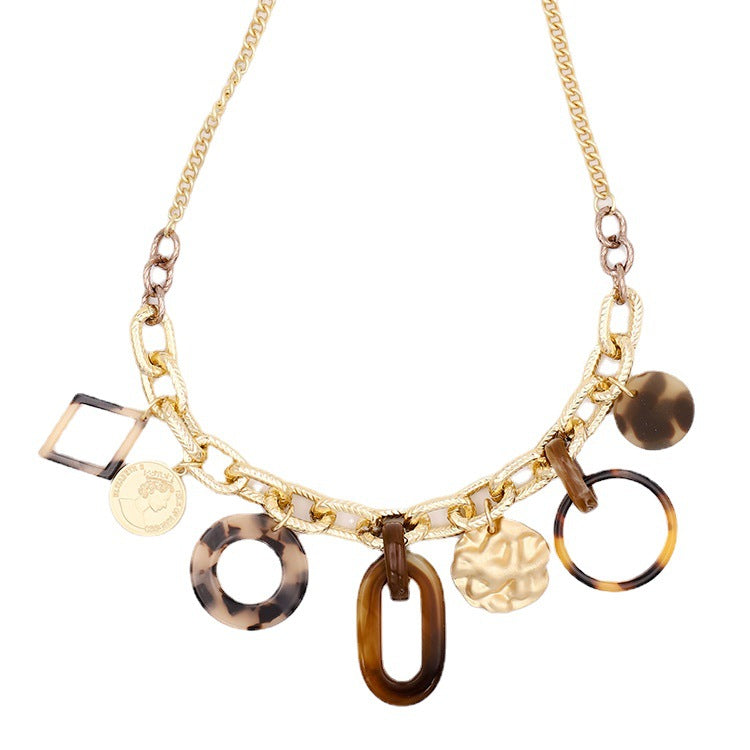 Wholesale geometric pendant temperament necklace