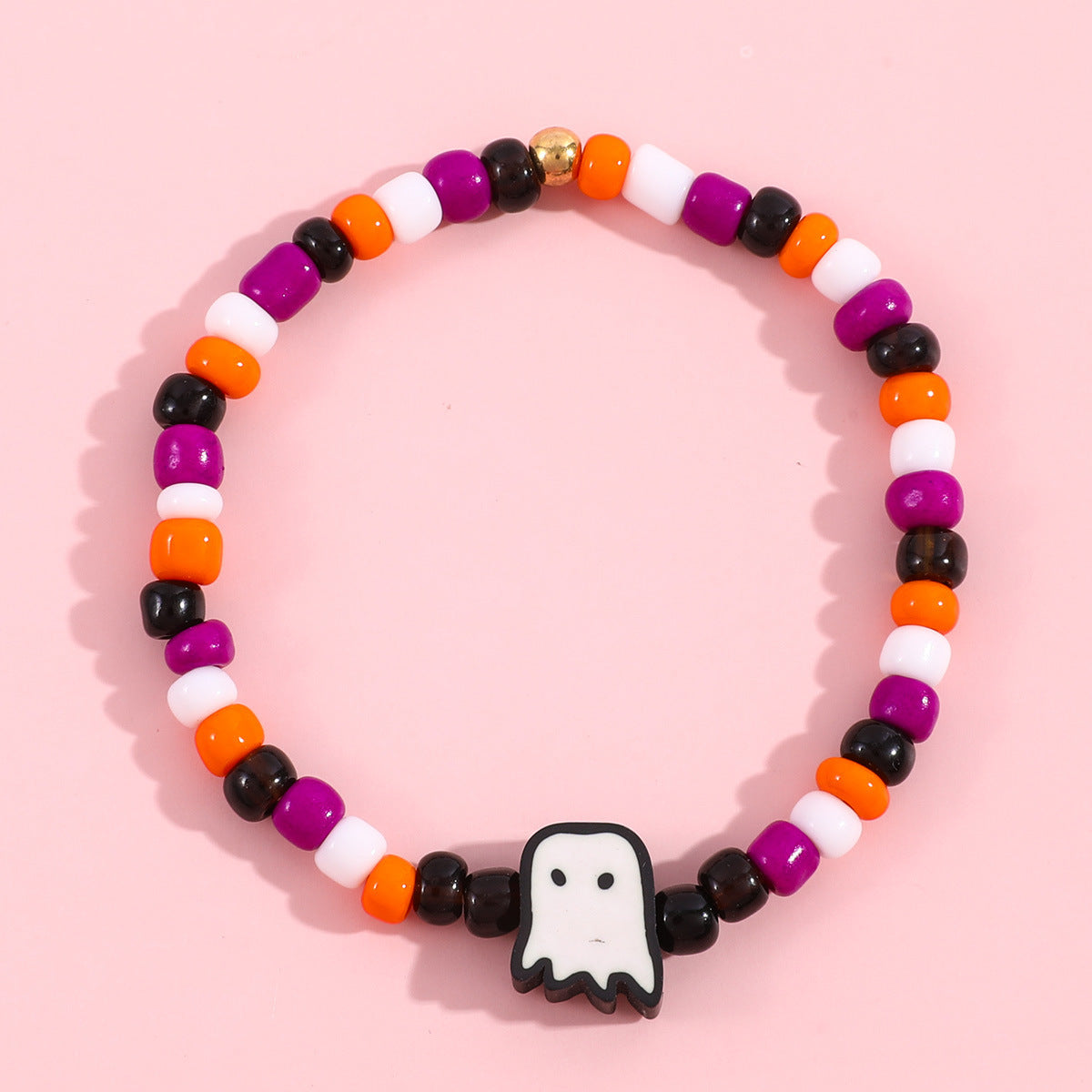 Wholesale  rice beads letter color string monster pendant  bracelet