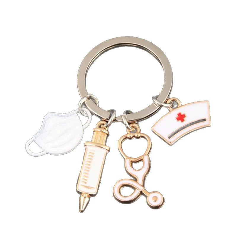 Wholesale Mask Keychain Syringe Syringe Stethoscope Keychain