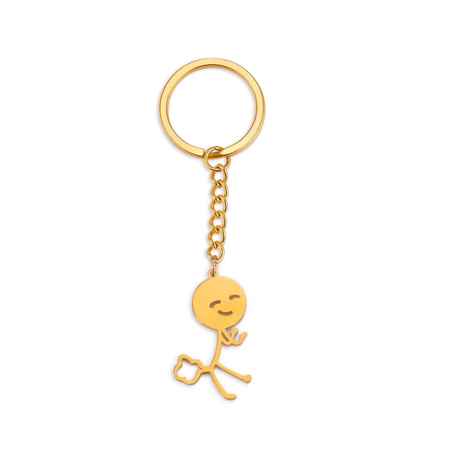 Wholesale Cartoon Fun Farting Children Stainless Steel Keychain ACC-KC-QiJu001