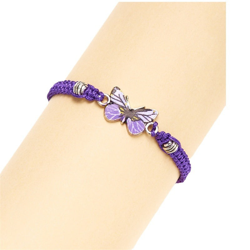 Wholesale  hand-woven couple butterfly bracelet