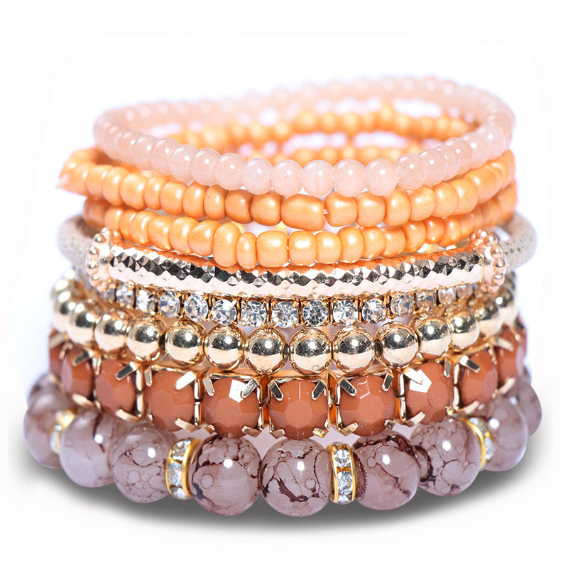 Wholesale multi-layer Bohemian  beads bracelet
