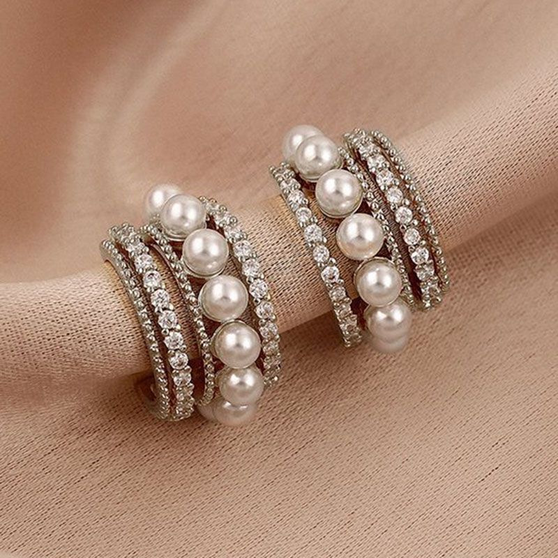Wholesale Zircon Pearl Earrings Vintage Earrings ACC-ES-Huiih001